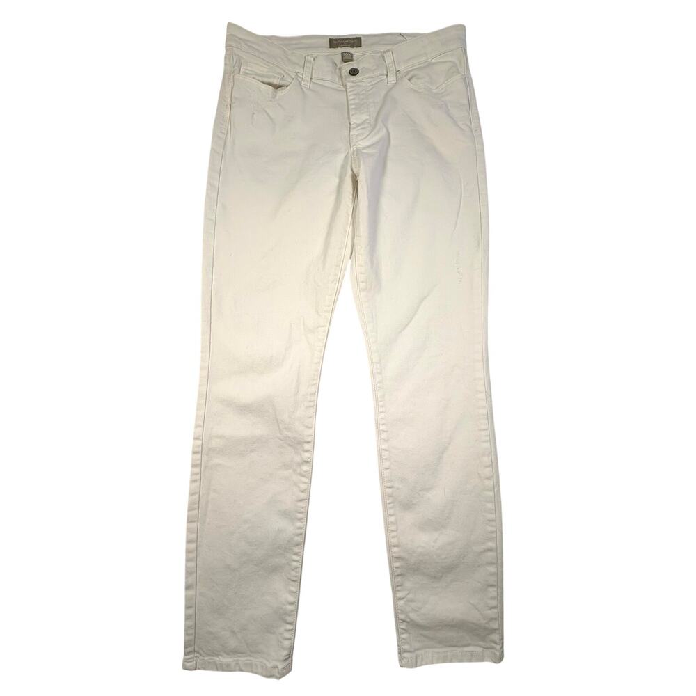 Banana Republic Skinny Fit Distressed Stretch Jeans Women's 30/10 White Denim